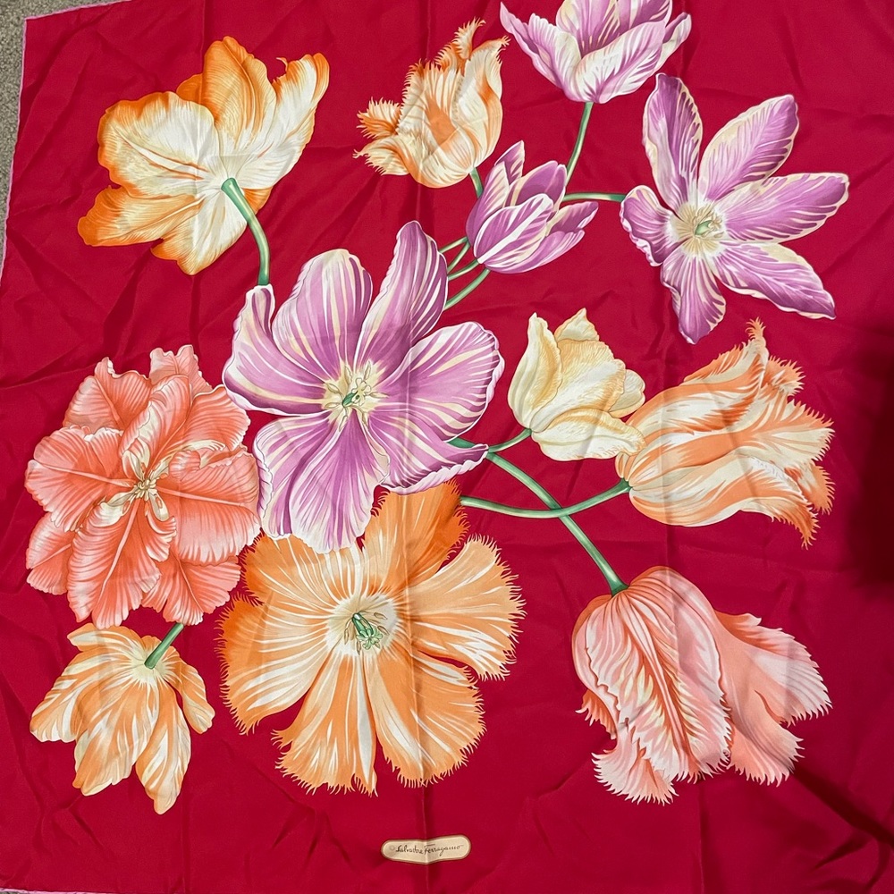 Salvatore Ferragamo silk scarf NWT